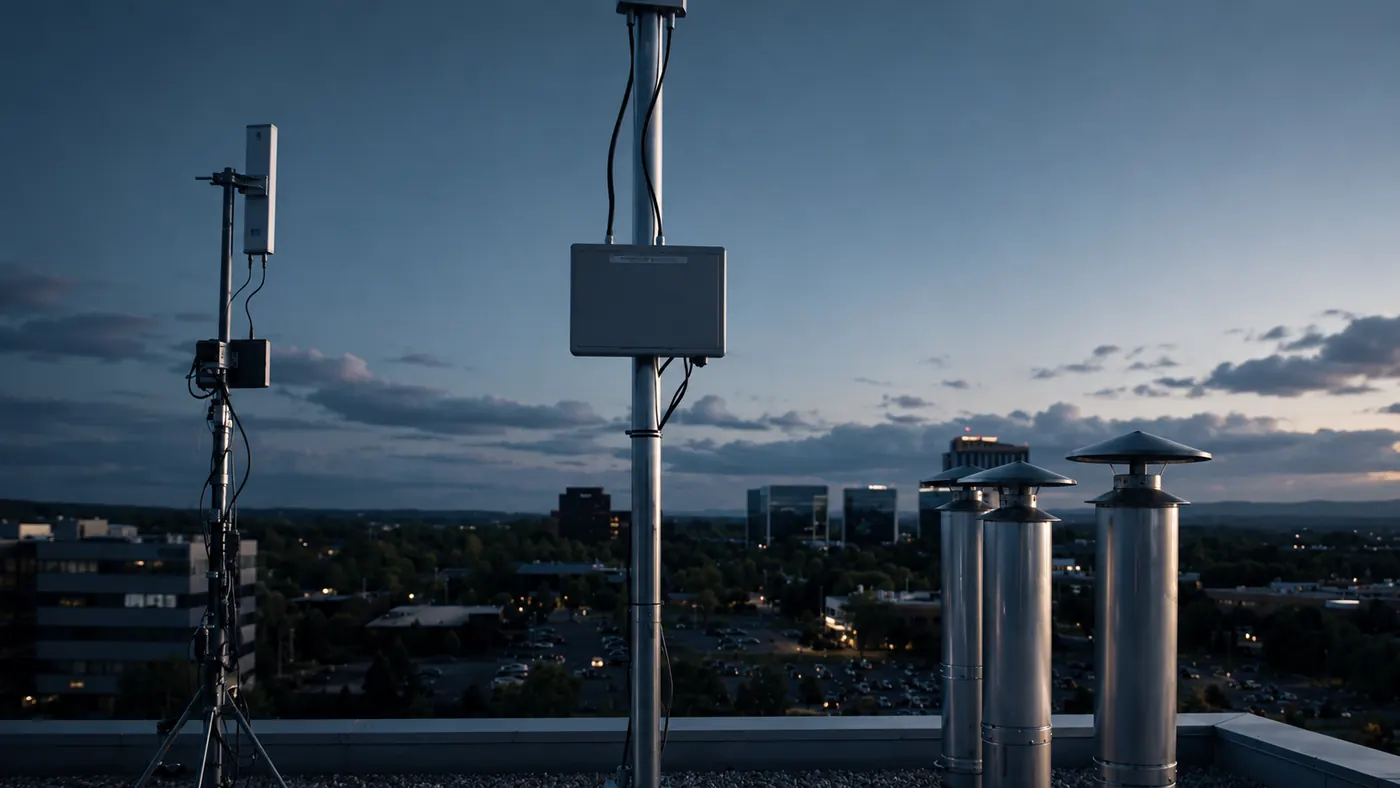 Network technology infrastructure with abstract signal paths and copper light