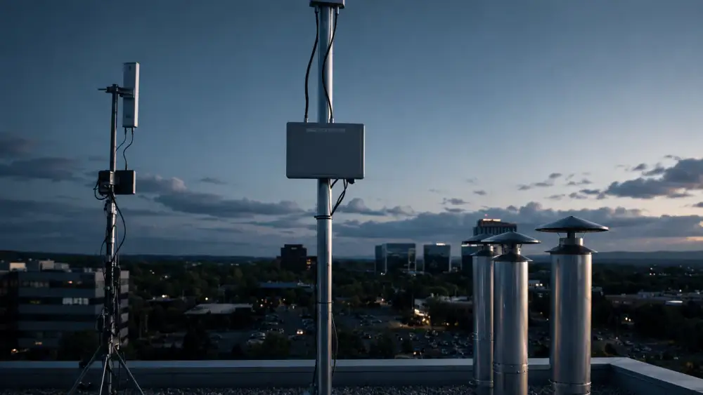 Network technology infrastructure with abstract signal paths and copper light